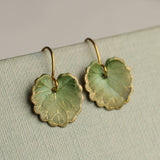 Olive Willow Leaf Earrings