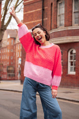 Taz Recycled Cotton Mix Two Tone Jumper