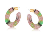 Ilona Resin Hoop Earrings