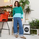 Taz Recycled Cotton Mix Two Tone Jumper