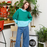 Taz Recycled Cotton Mix Two Tone Jumper