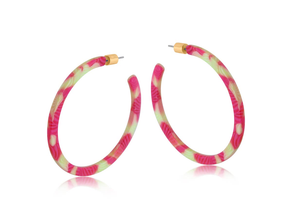Emma Large Hoop Resin Earrings