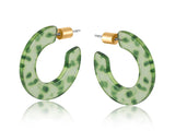 Marseille Flat Resin Hoop Earrings