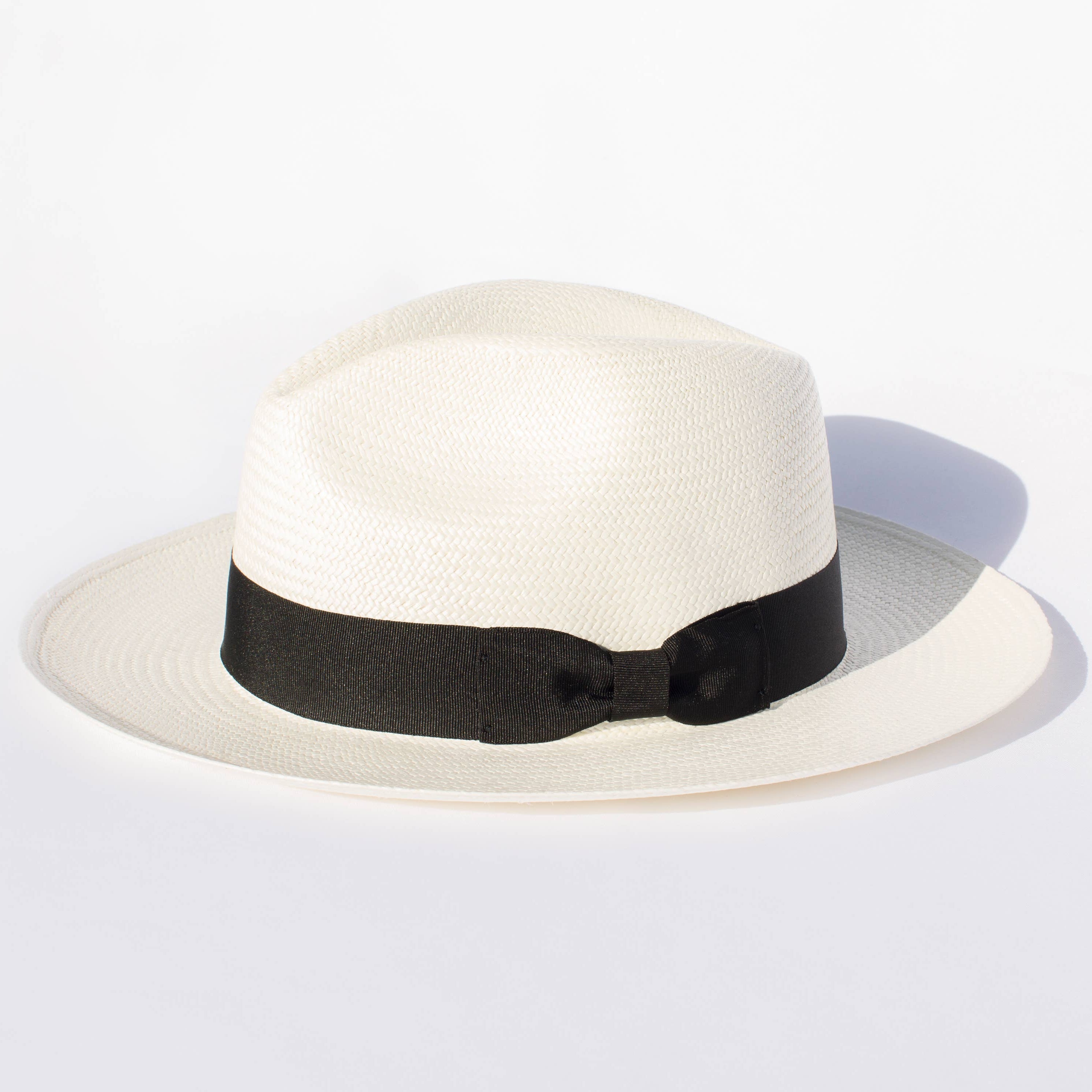 Classic White Panama Hat - Handmade Straw Hat