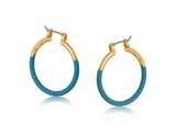 Sandra Two Tone Hoop Earrings