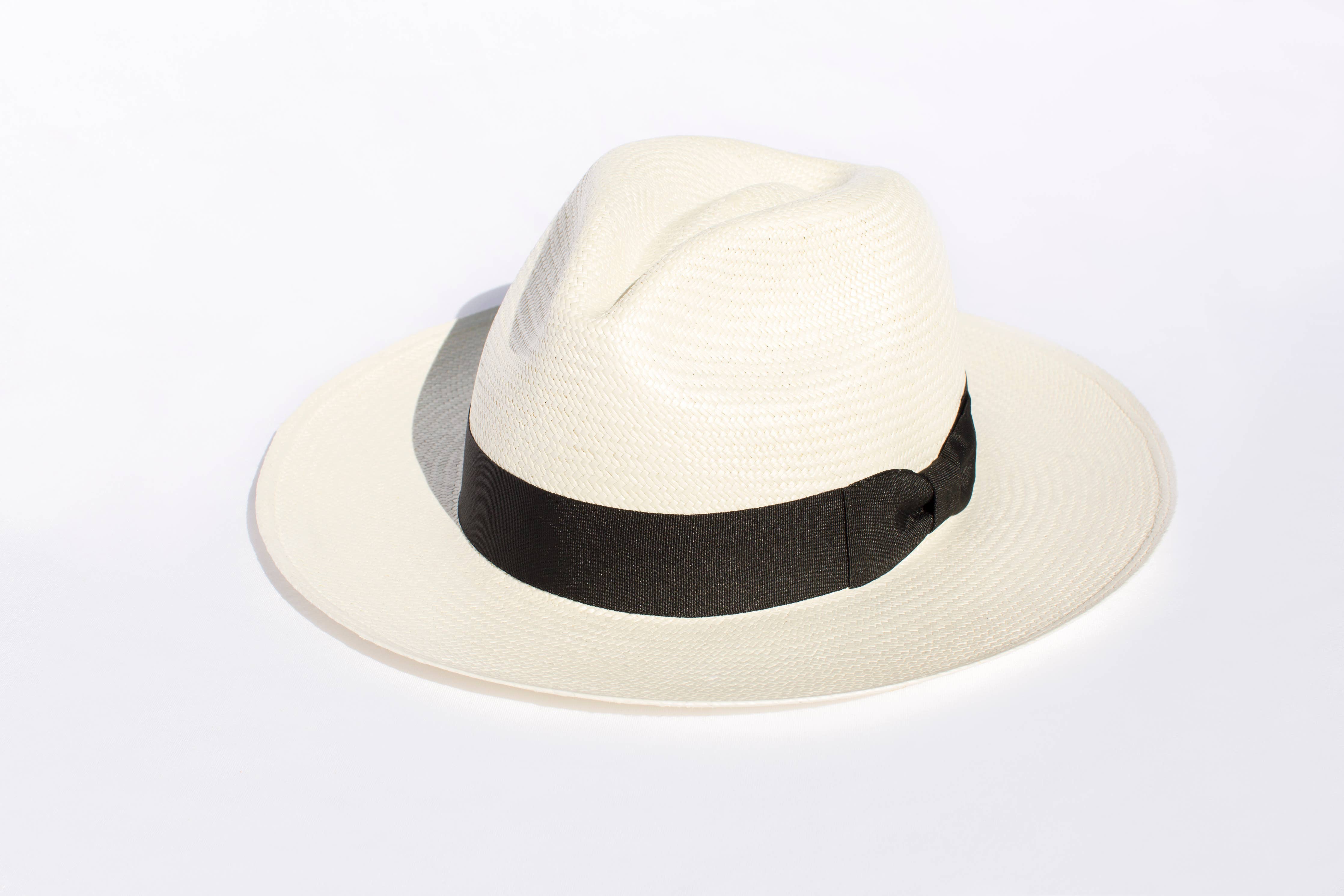 Classic White Panama Hat - Handmade Straw Hat