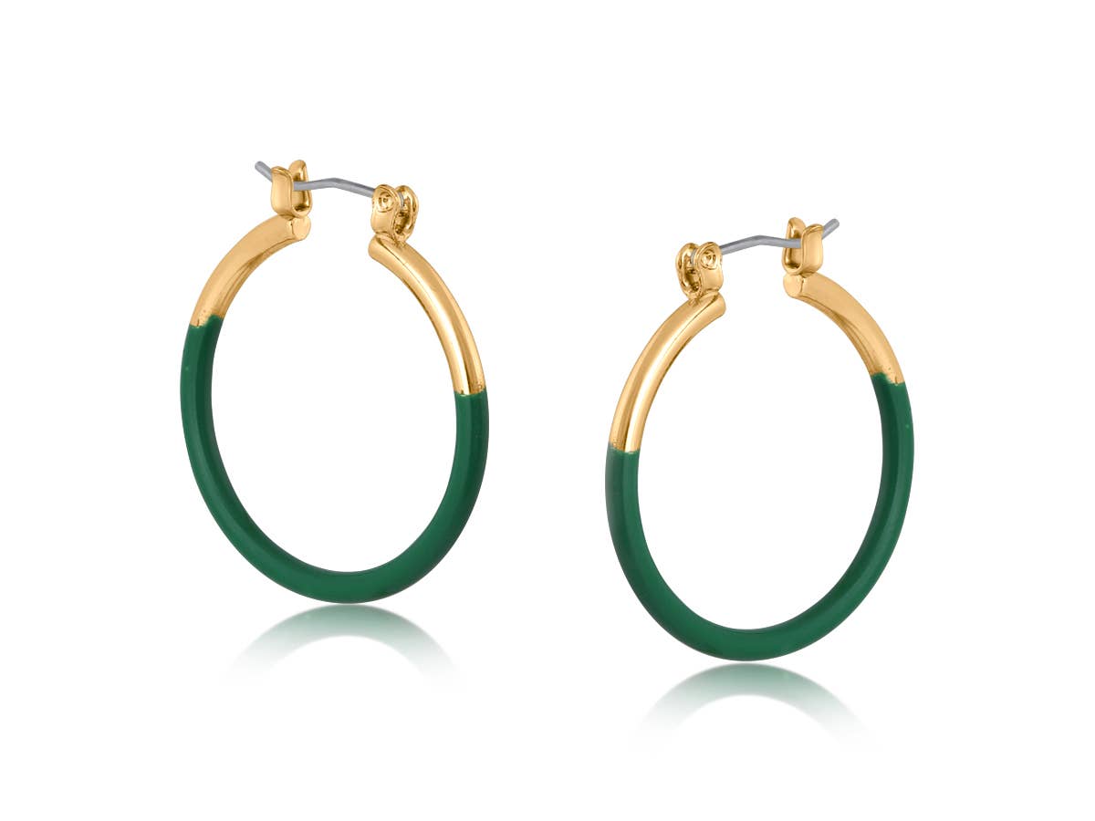 Sandra Two Tone Hoop Earrings