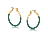 Sandra Two Tone Hoop Earrings