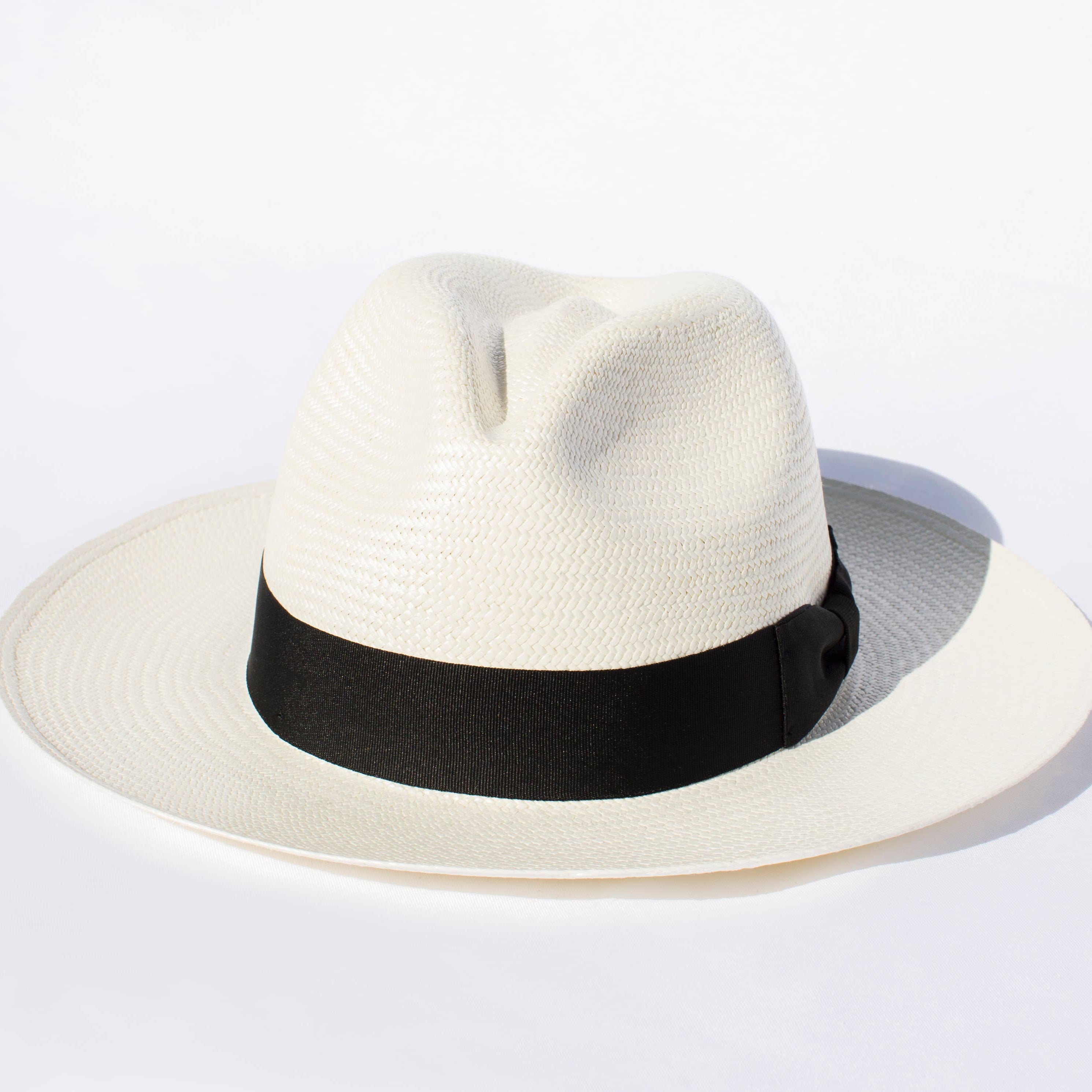 Classic White Panama Hat - Handmade Straw Hat