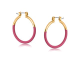 Sandra Two Tone Hoop Earrings
