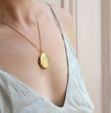 Hummingbird Gold Locket Necklace
