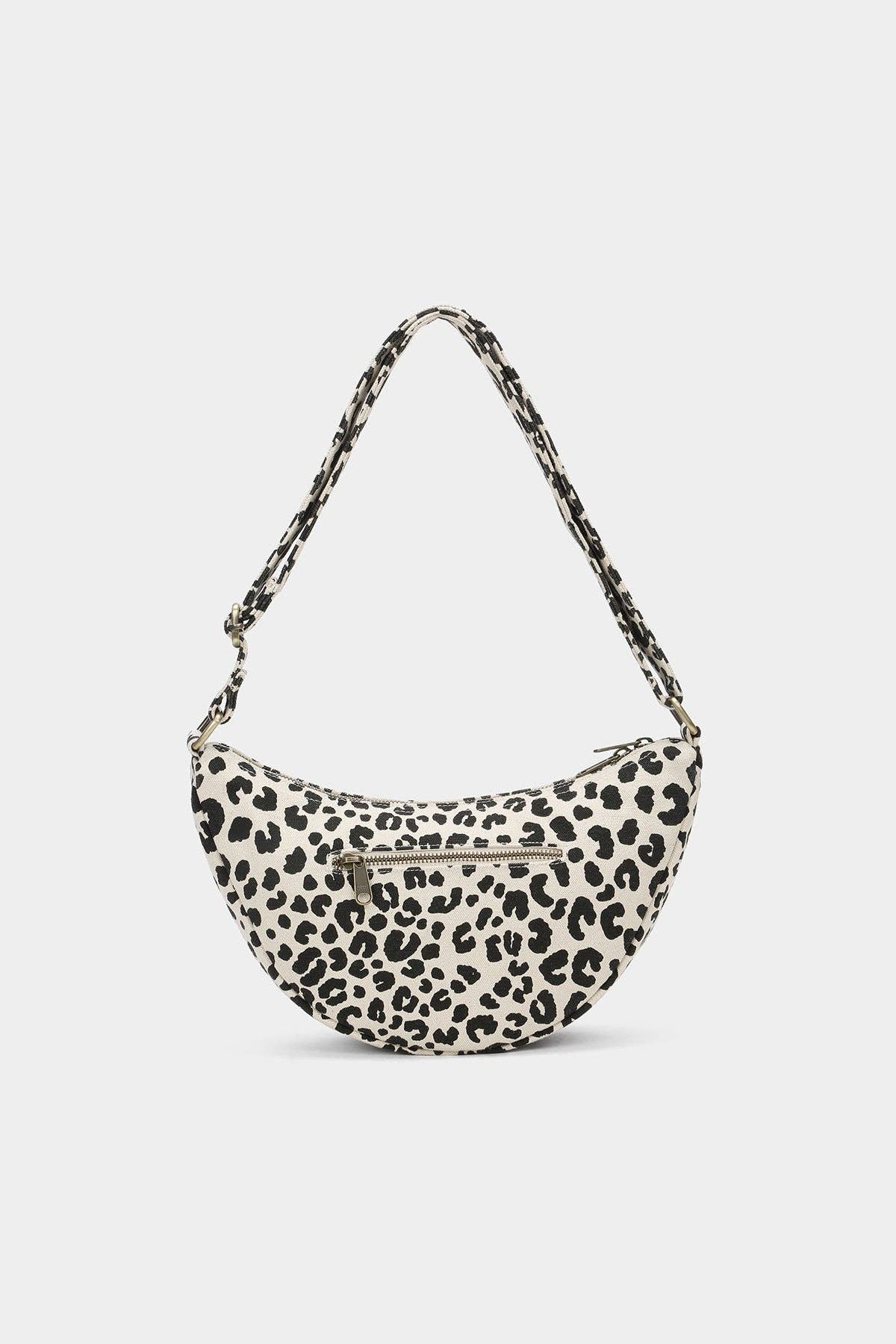 Andrea Leopard Bum Bag in Ecru
