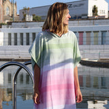 Drift Changing Robe - Olive/Pink