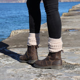 Morvah Welly Socks in Cableknit Alpaca