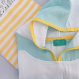 Tides Shortie Poncho - Mint/Yellow
