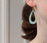 Art Nouveau Floral Sprig Hoop Earrings