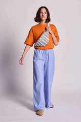 Olivia Orange and Blue Striped Fanny Pack