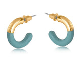 Salome Two Tone Enamelled Earrings - Ebbflowcornwall