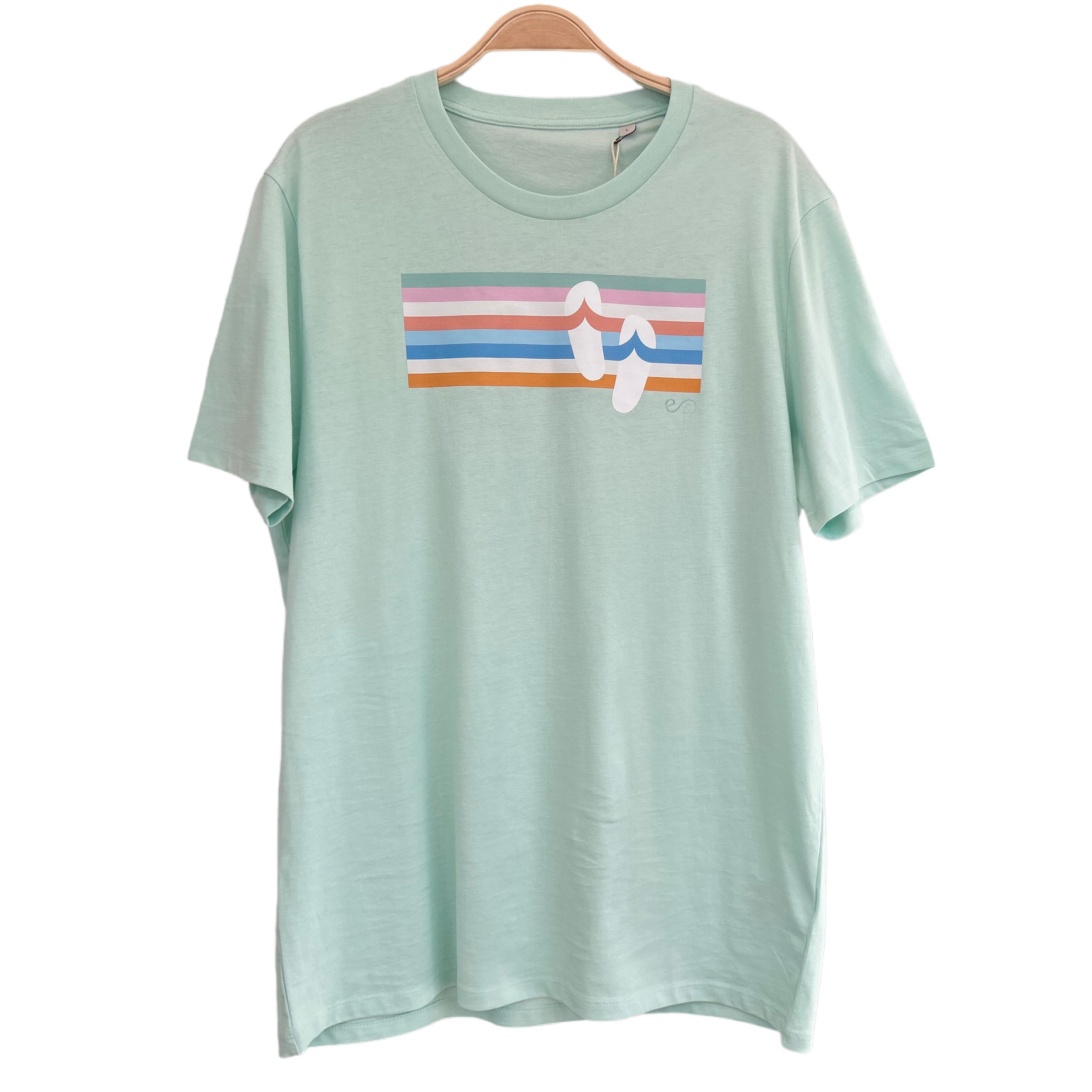 Organic cotton mint t-shirt by ebbflow