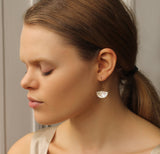 Mother of Pearl Scallop Earrings