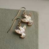 Pearl Dove Bird Earrings
