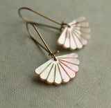 Mother of Pearl Scallop Earrings