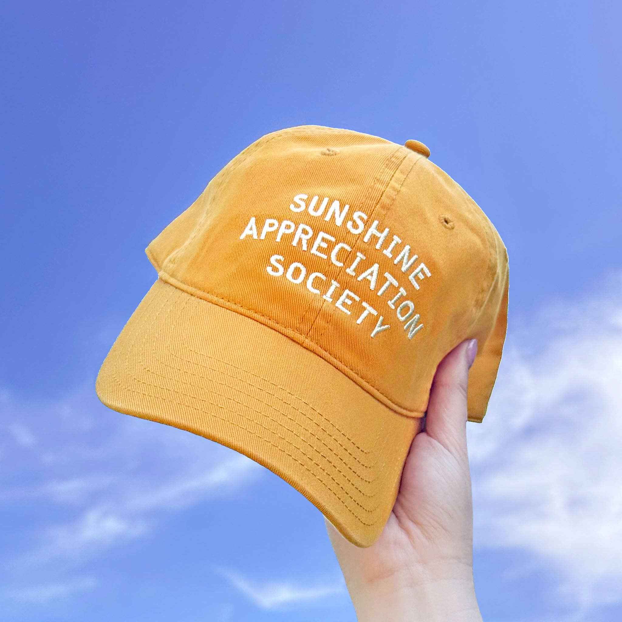 Sunshine Appreciation Society - Cotton Baseball Cap - Yellow