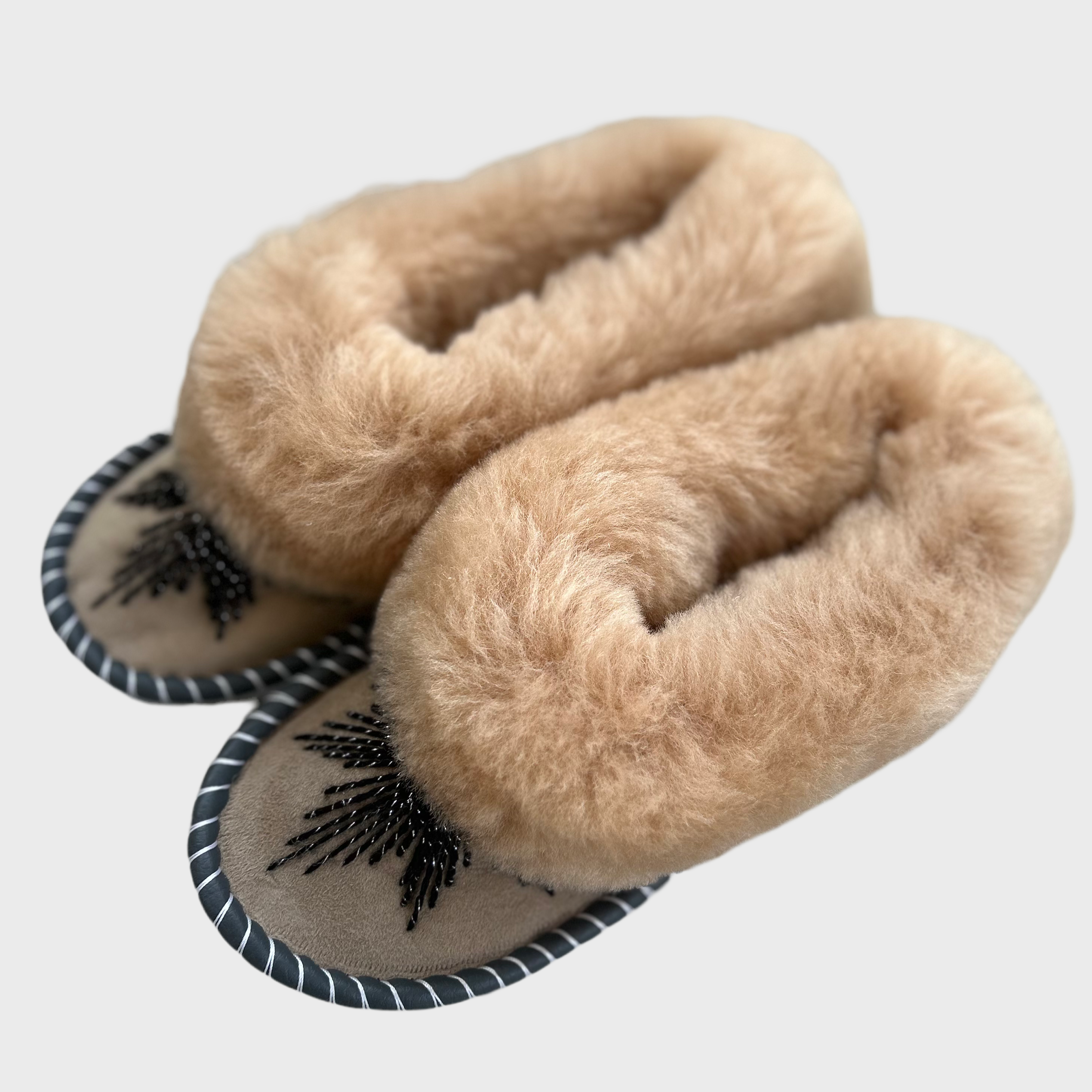 Sheepskin Moccasin Slippers