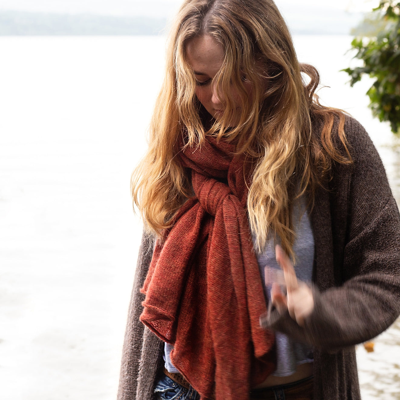 Brea Shawl in Alpaca Knit