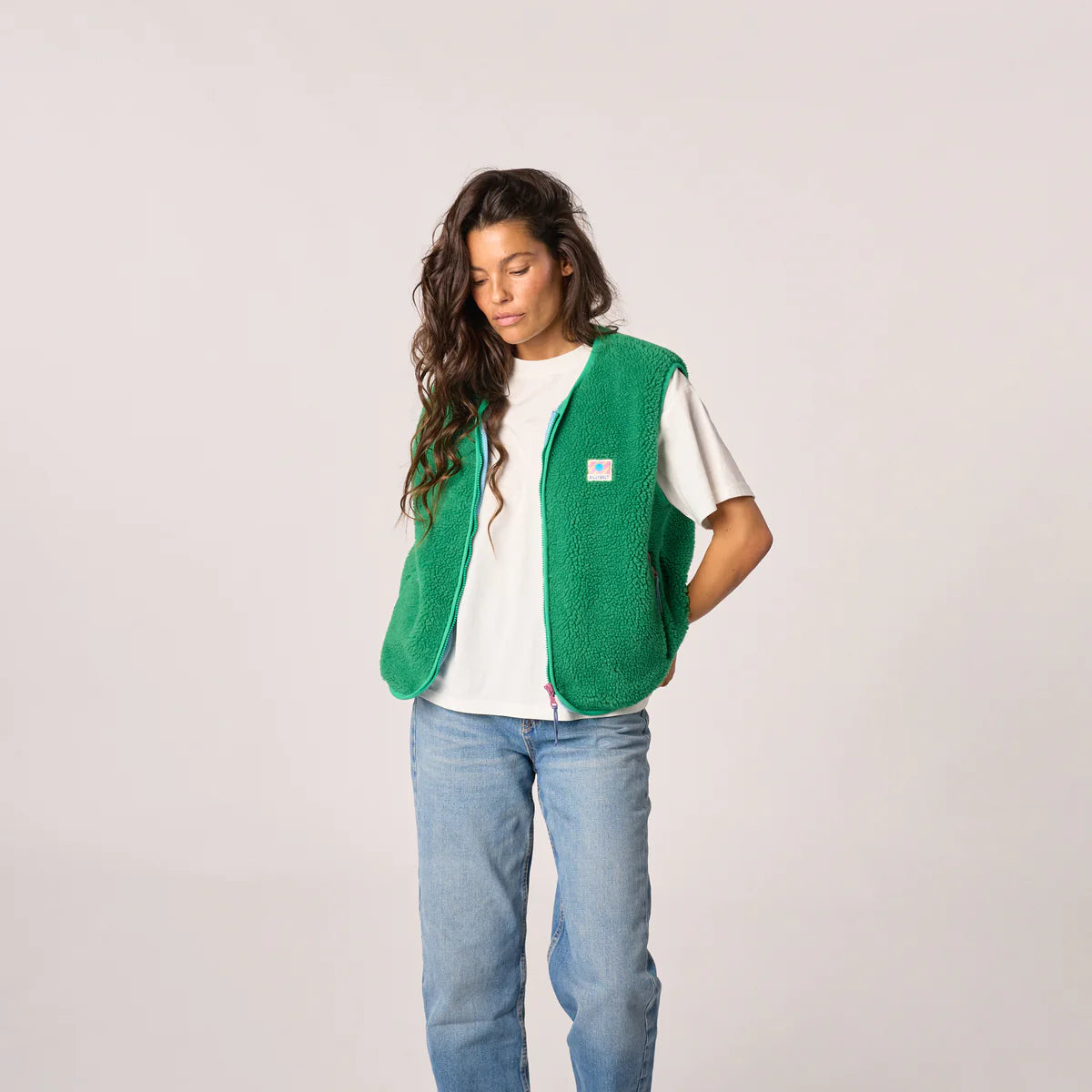 Sleeveless Sherpa Zip Jacket - Ebbflowcornwall