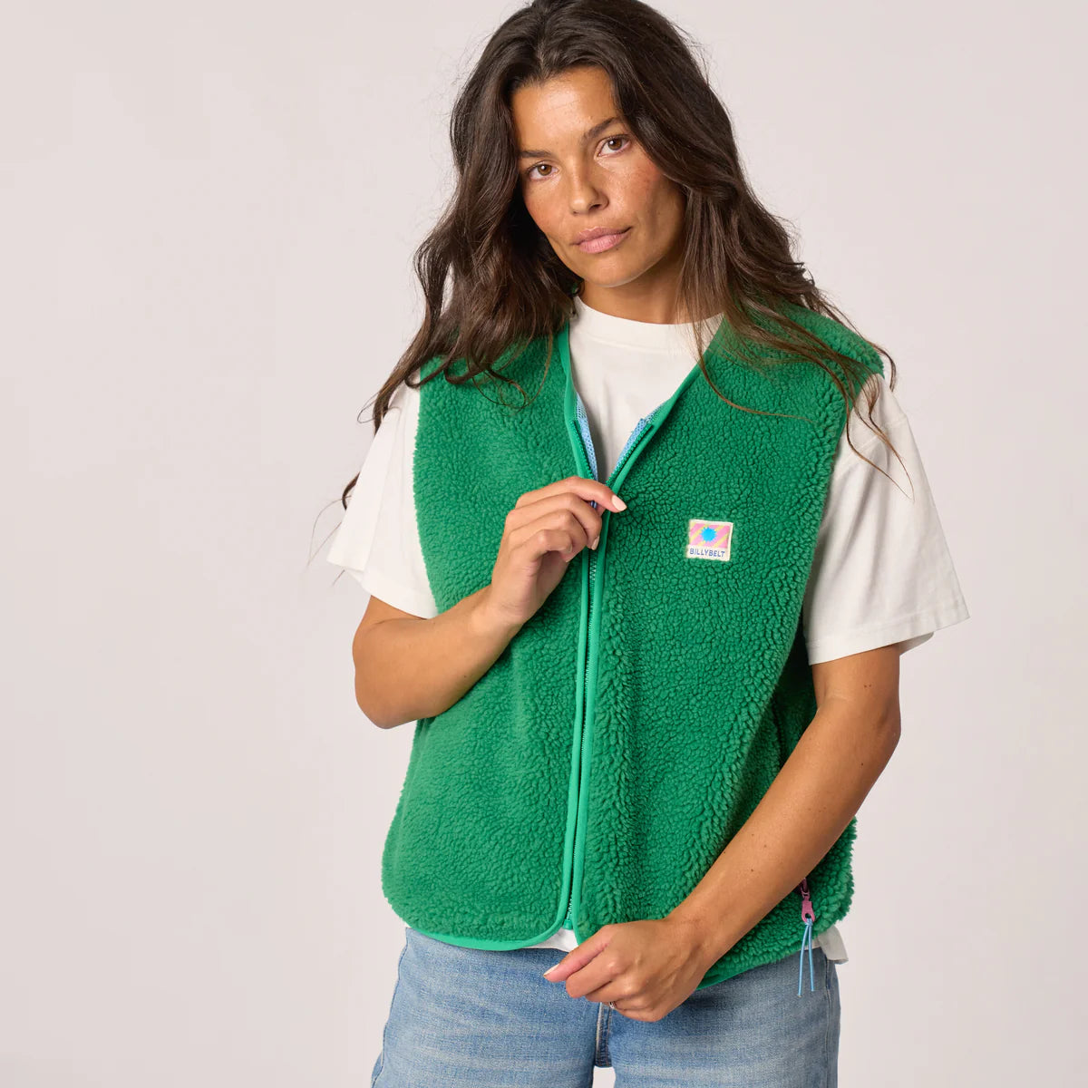 Sleeveless Sherpa Zip Jacket - Ebbflowcornwall