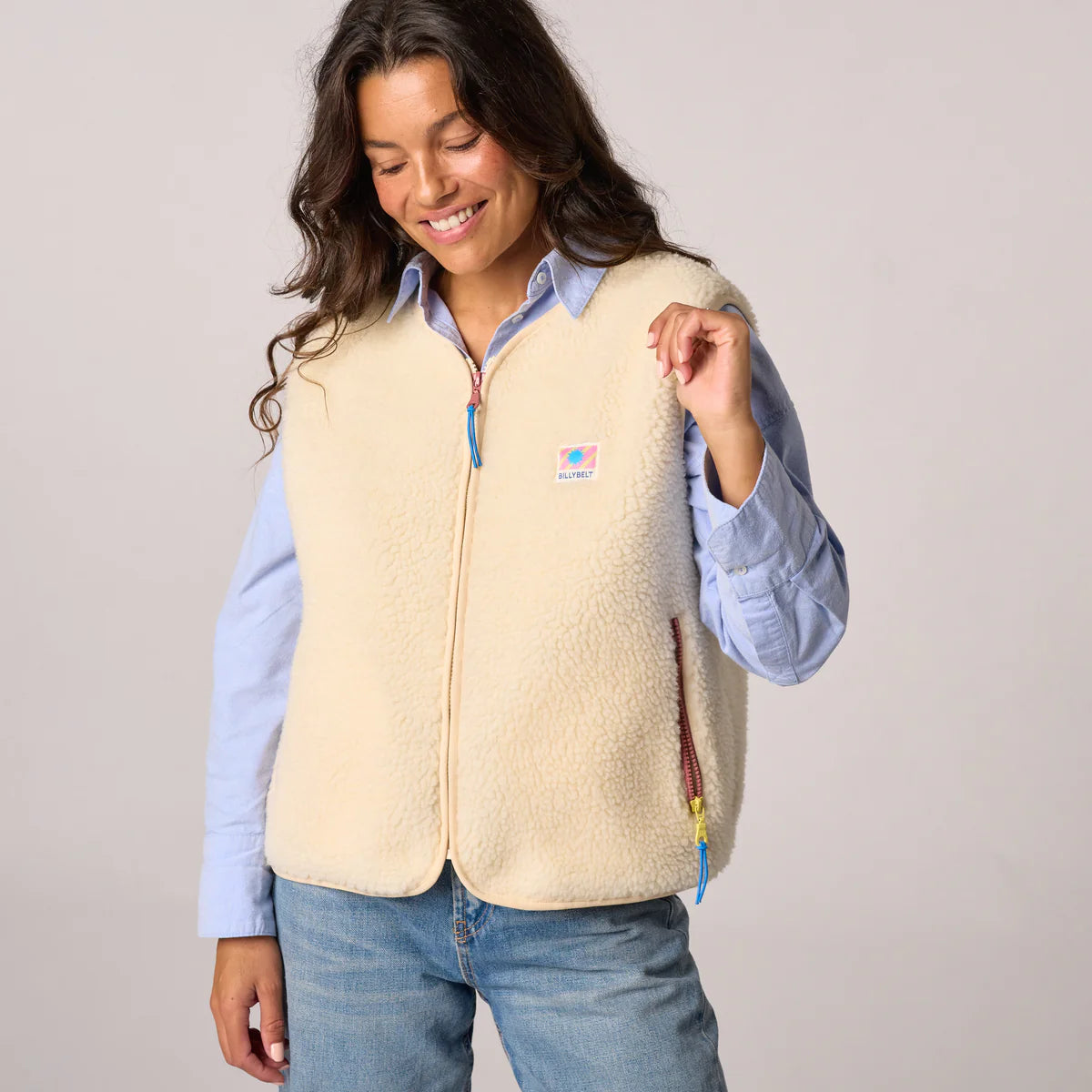 Sleeveless Sherpa Zip Jacket - Ebbflowcornwall