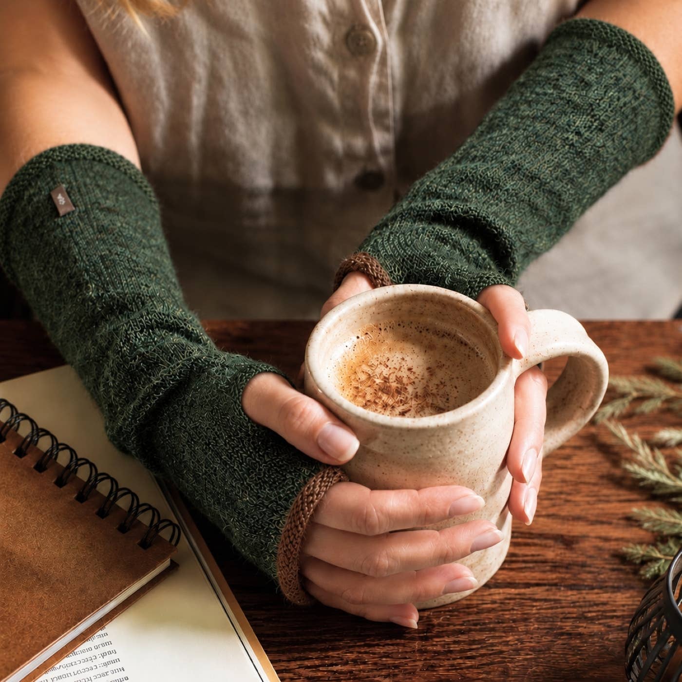 Brea Wrist Warmers in Alpaca Knit