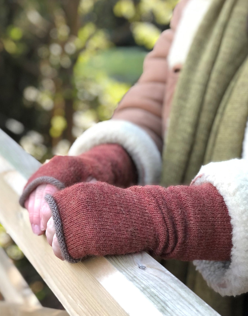 Brea Wrist Warmers in Alpaca Knit