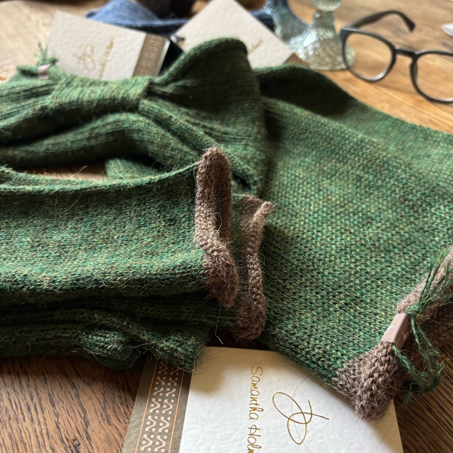 Brea Wrist Warmers in Alpaca Knit