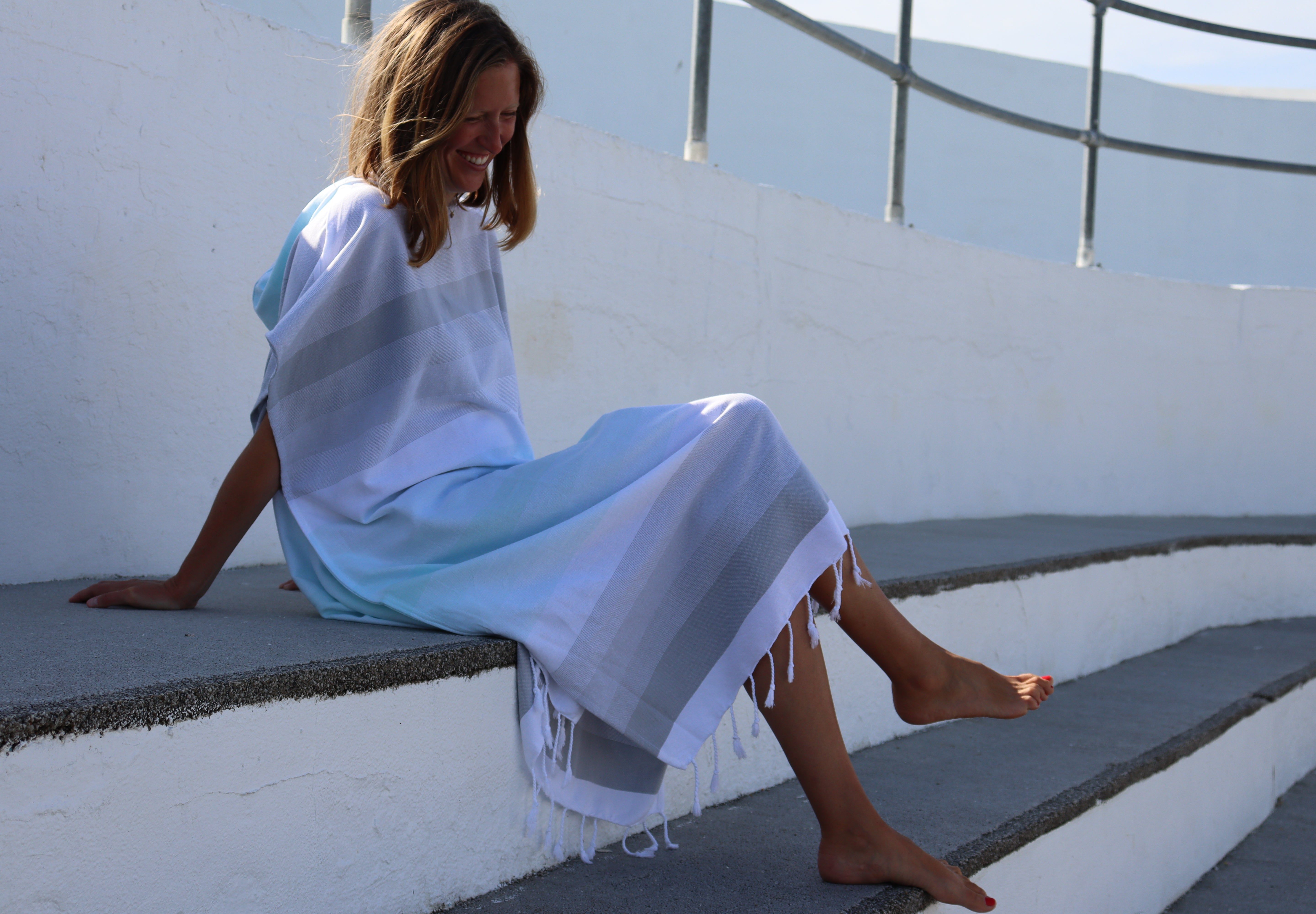 Drift Changing Robe - Mint/Grey