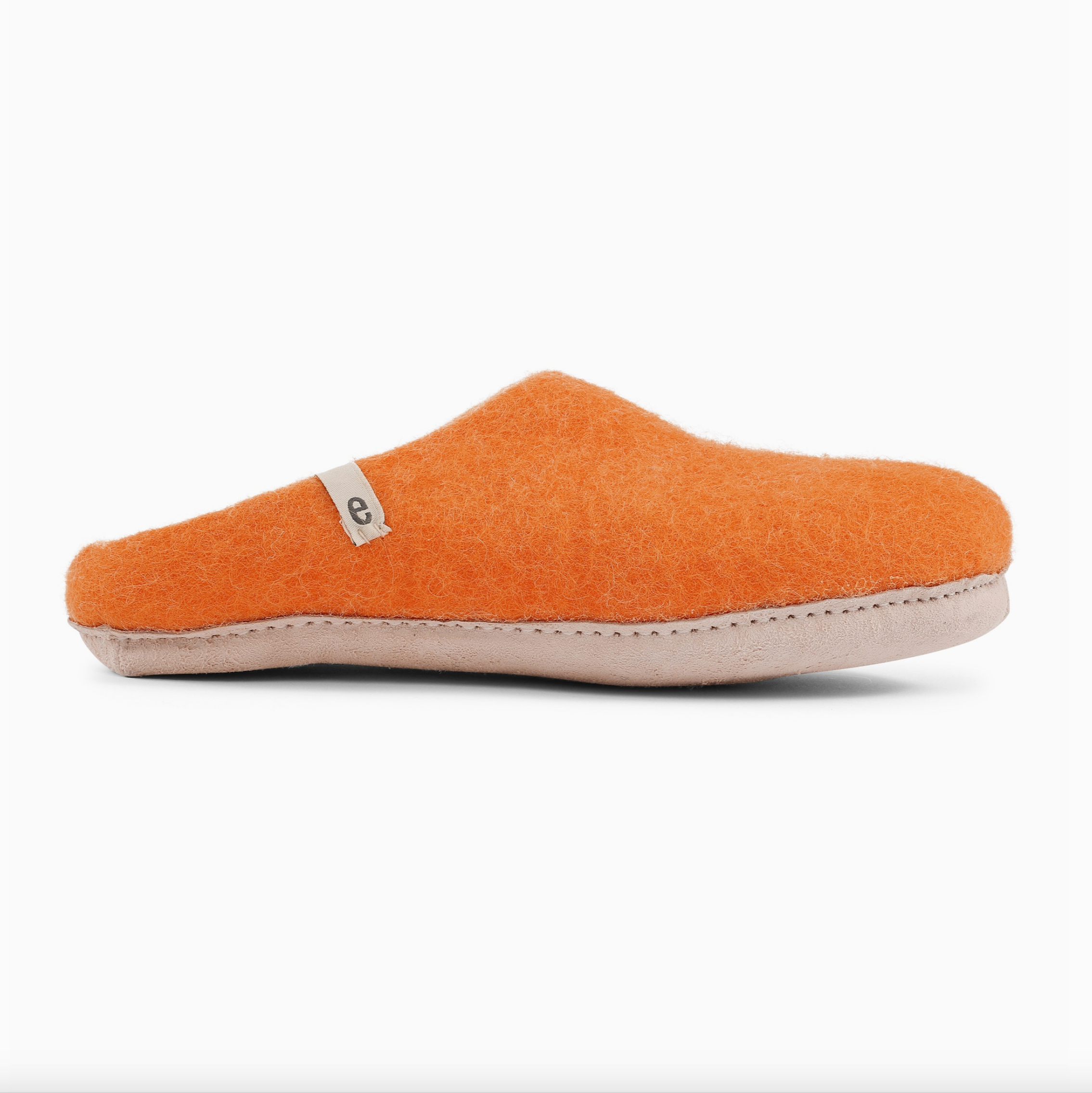 Orange felt slipper by egos