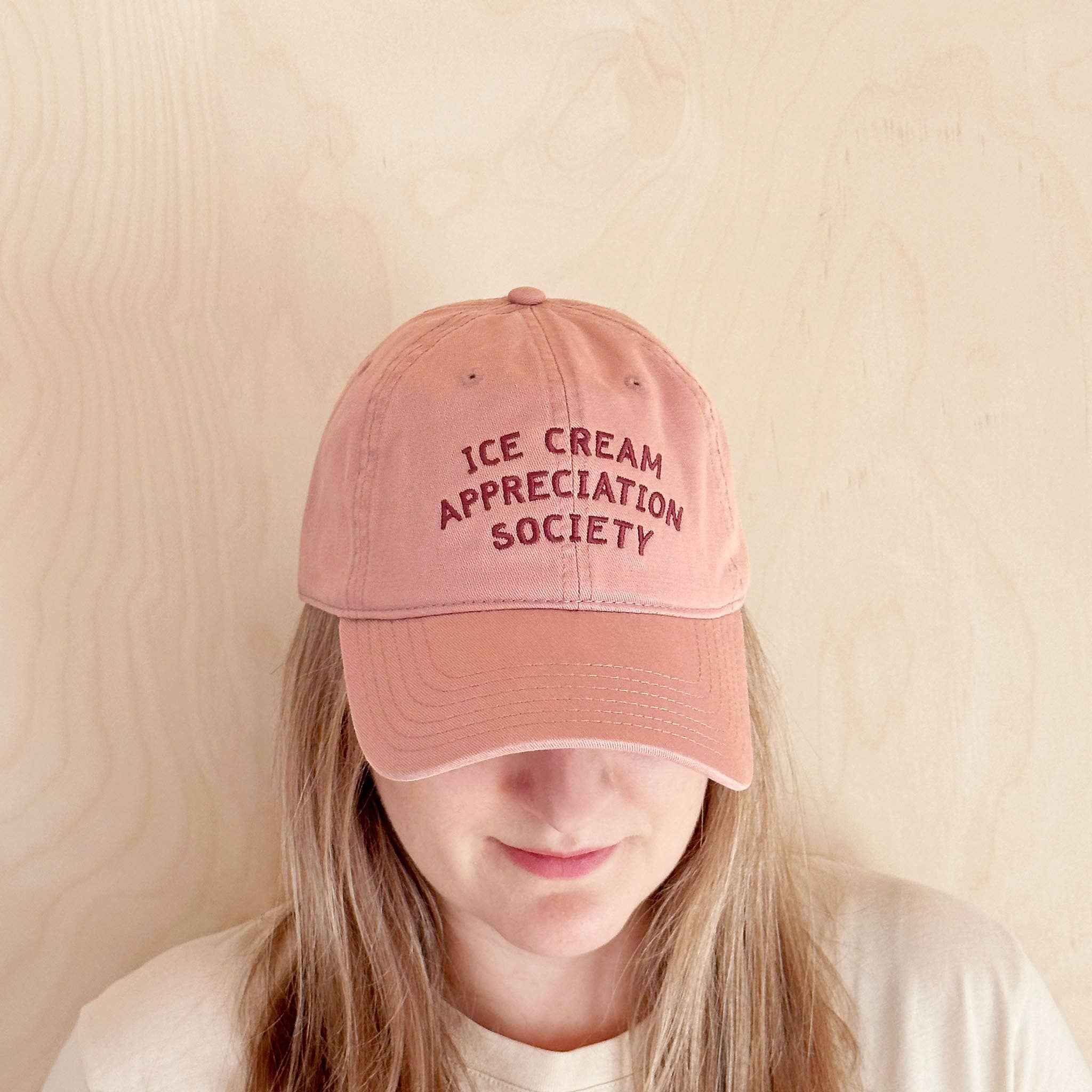 Ice Cream Appreciation Society - Cotton Baseball Cap - Dusty Rose