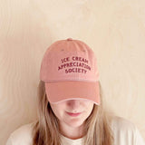 Ice Cream Appreciation Society - Cotton Baseball Cap - Dusty Rose