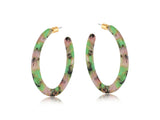 Ilona  Large Hoop Resin Statement Earrings