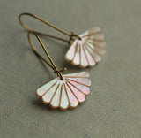Mother of Pearl Scallop Earrings