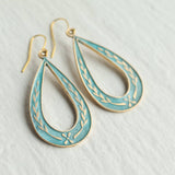 Art Nouveau Floral Sprig Hoop Earrings